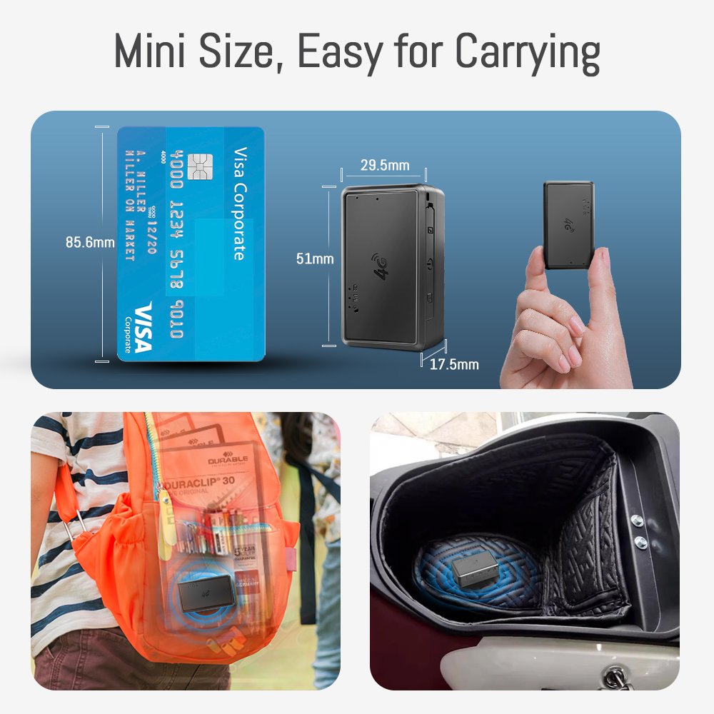 Autosali Ratreador Telematics GPS Location Application Portable Mini GPS Track Pocket Asset Tracker Machinery Suitcase 4G VG07