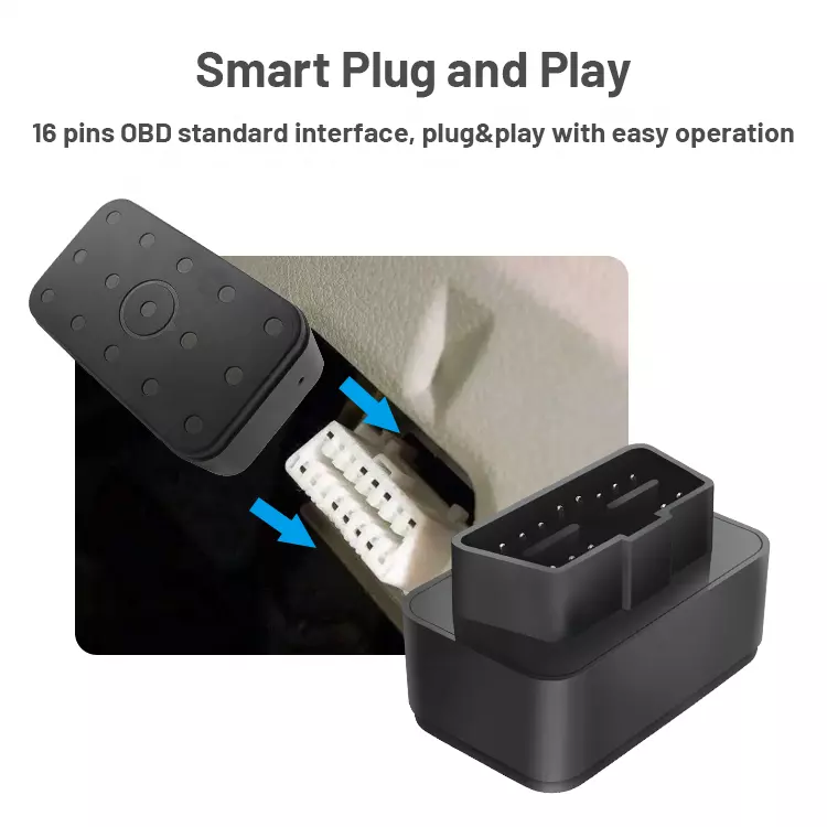 Smart Tracker and Locator for Car ACC Detection Power Down Alarm Remote Monitoring Hidden Mini OBD2 GPS Tracking Device