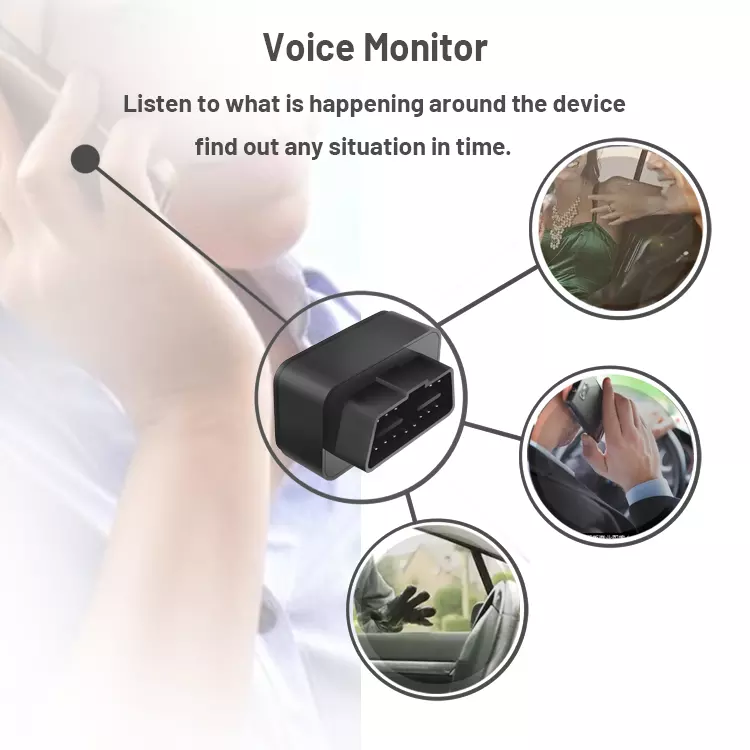 Smart Tracker and Locator for Car ACC Detection Power Down Alarm Remote Monitoring Hidden Mini OBD2 GPS Tracking Device