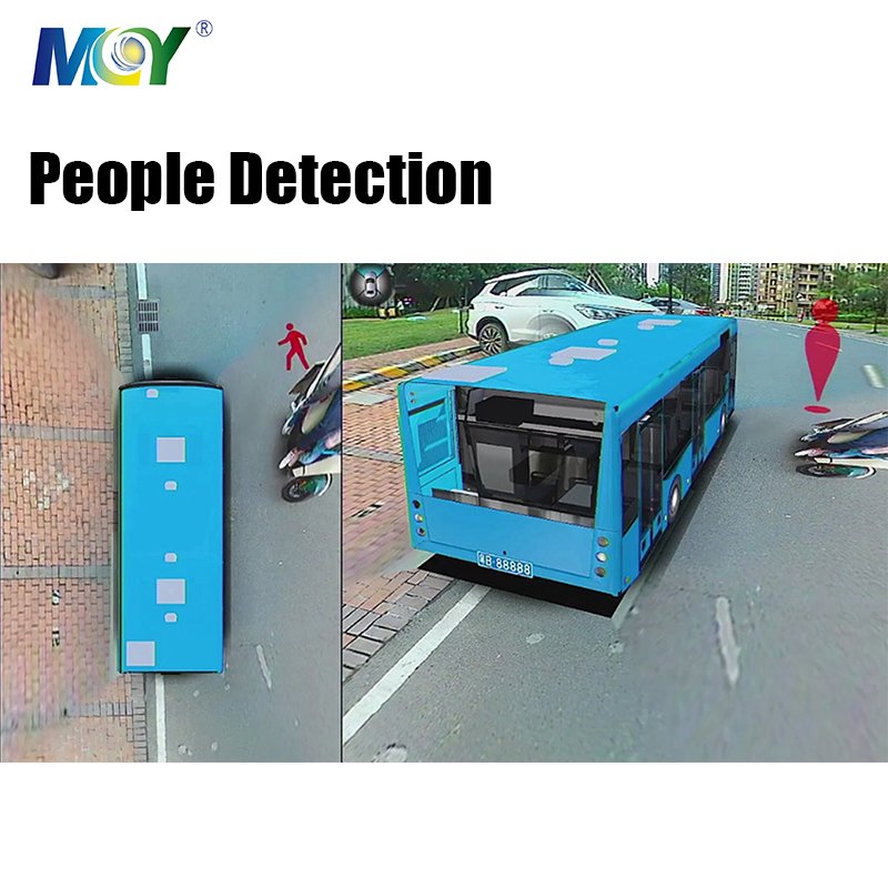 360 Panoramic AI Camera Bus System BSD Alarm AI 3D Bird View 360 Degree Camera for Truck Bus BSD