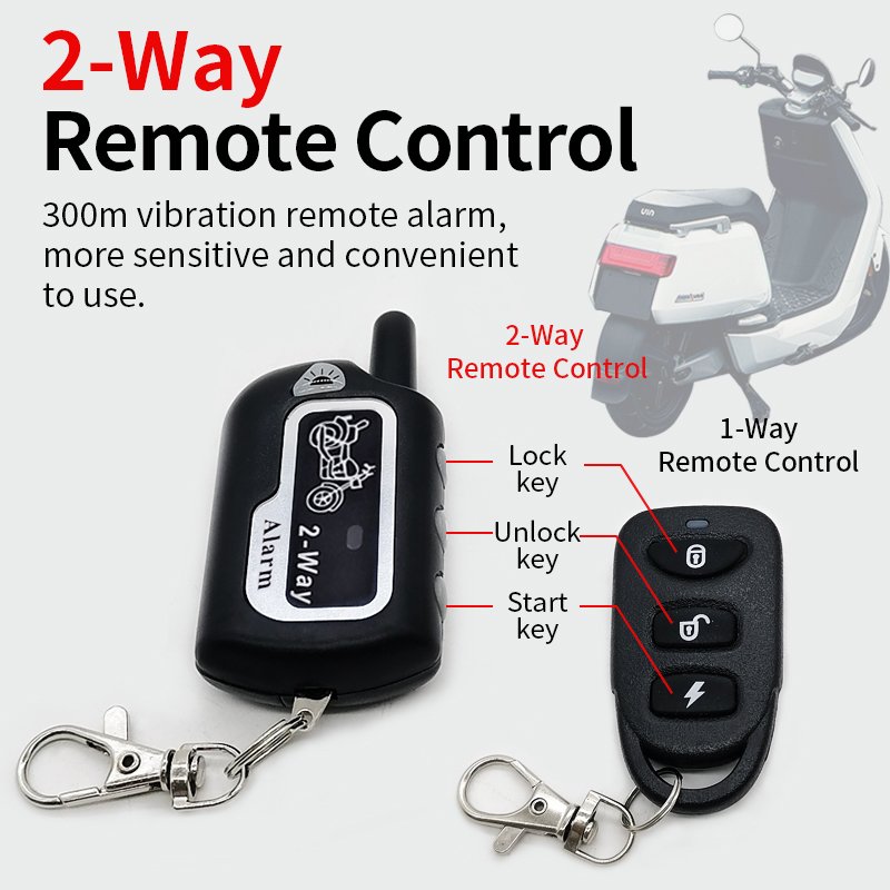 Motorcycle Two Way Alarm System Motorcycle Universal Wide Voltage Waterproof Anti-theft Motorcycle Alarm