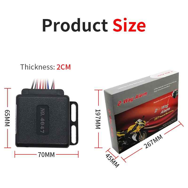 Motorcycle Two Way Alarm System Motorcycle Universal Wide Voltage Waterproof Anti-theft Motorcycle Alarm