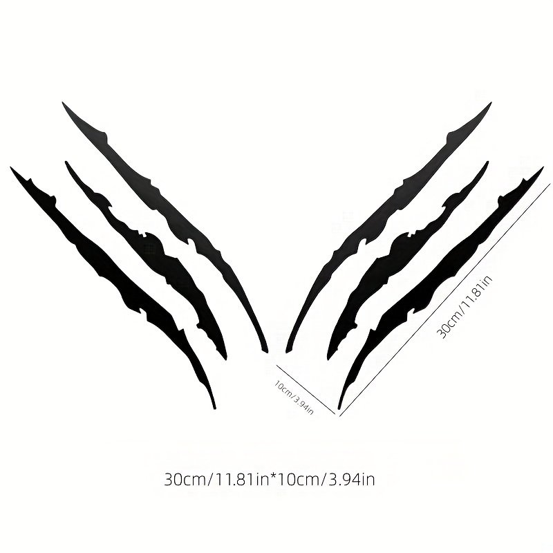 Car Light Brow Gripper Sticker Headlight Hood Scratch Car Decorative Claw Marks Stick Light Brow