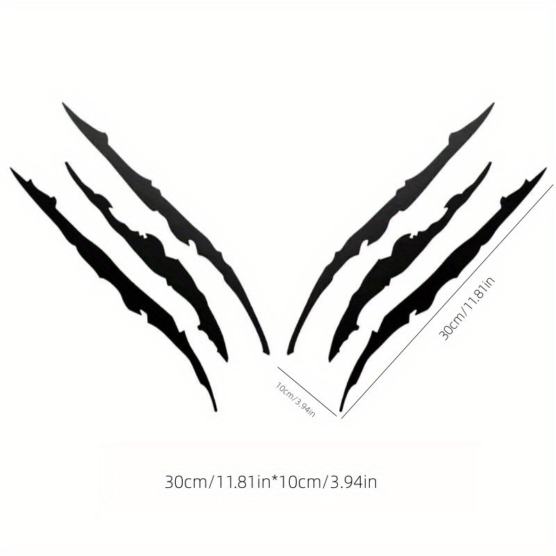 Car Light Brow Gripper Sticker Headlight Hood Scratch Car Decorative Claw Marks Stick Light Brow