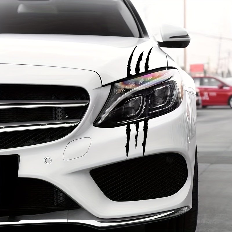 Car Light Brow Gripper Sticker Headlight Hood Scratch Car Decorative Claw Marks Stick Light Brow