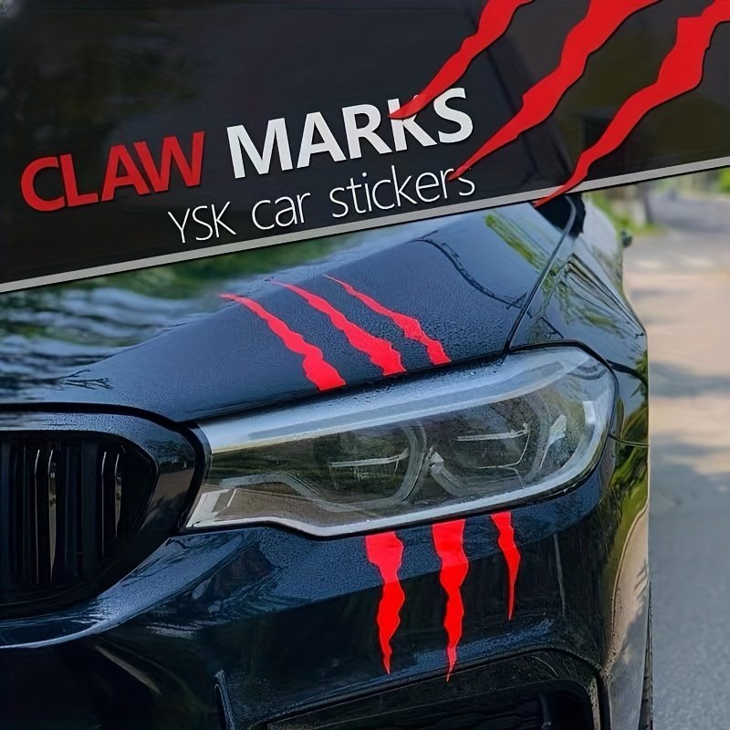 Car Light Brow Gripper Sticker Headlight Hood Scratch Car Decorative Claw Marks Stick Light Brow