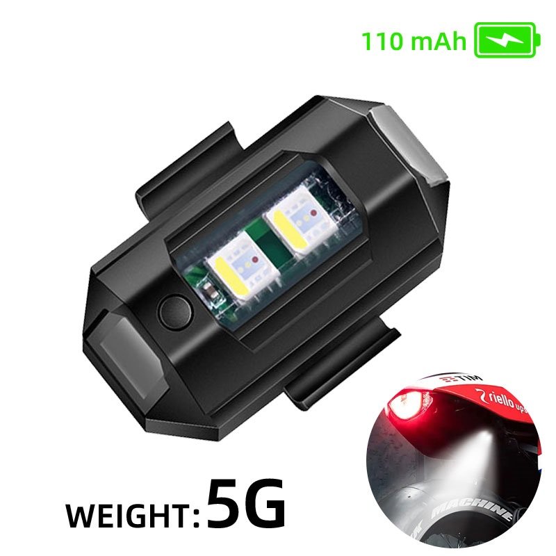 Motorcycle Lights 7 Colors RC Drone LED Flash Anti Collision Light for Moto Airplane Helicopter Strobe Warning Lights