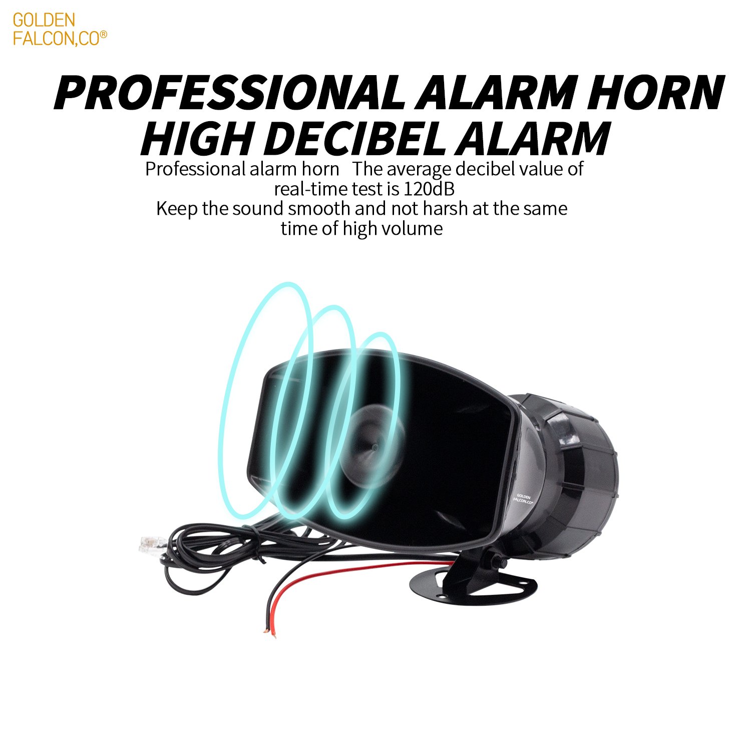 12V 100W 125dB 7 Tones Car Warning Alarm Loud Speaker Car Electric Alarm Air Horn Siren Speaker
