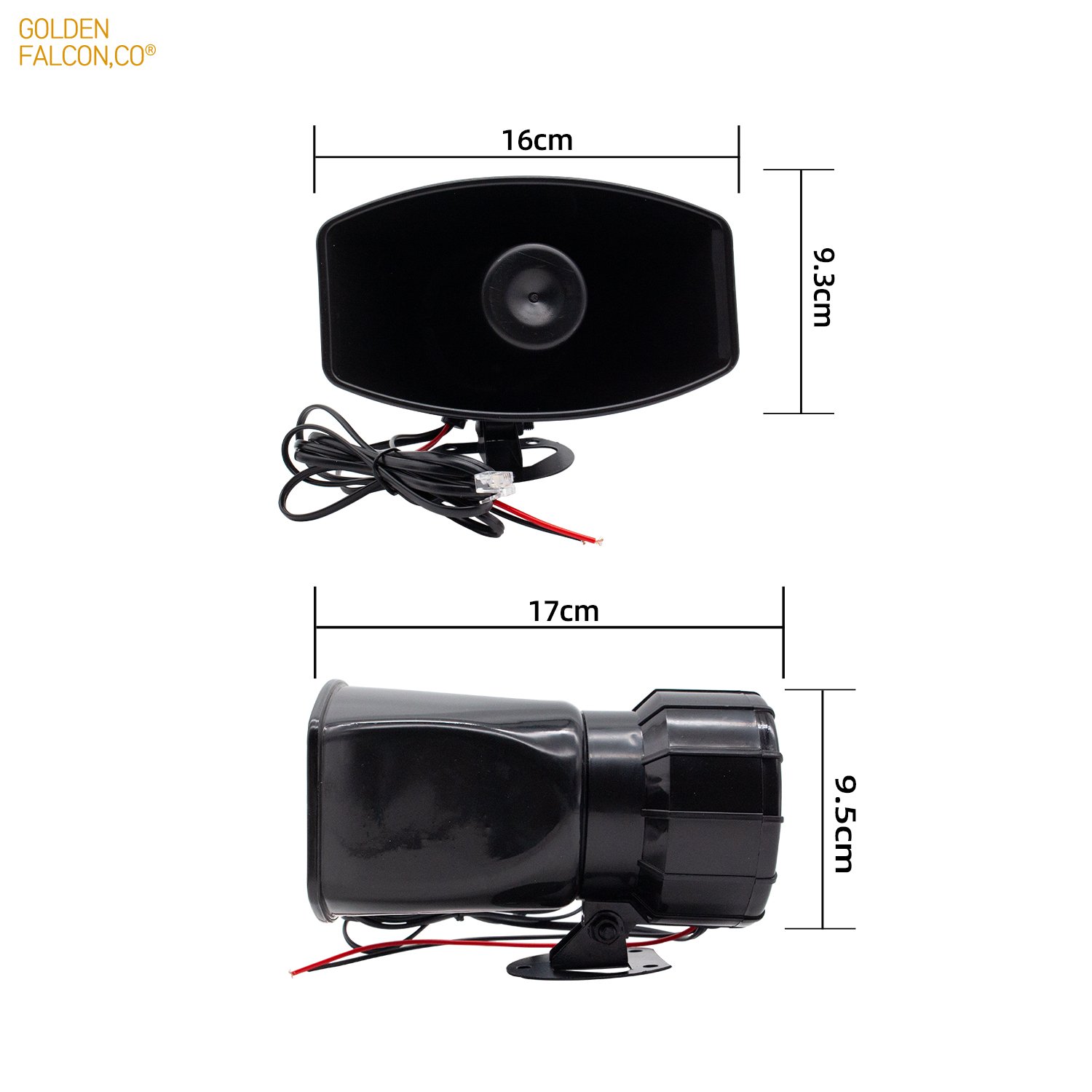 12V 100W 125dB 7 Tones Car Warning Alarm Loud Speaker Car Electric Alarm Air Horn Siren Speaker
