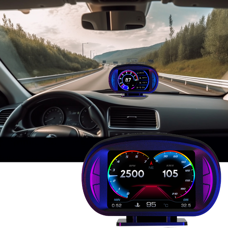 Original WiiYii P2 OBD Meter HUD+GPS+Slope+diagnostic Tools 4 in 1 System OBD2 Smart Digital Meter