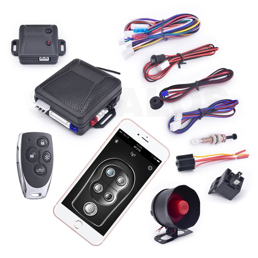 12V Universal Car Alarm System Anti-Hijacking Central Locking System One Way Smart Keyless Entry Car Security System