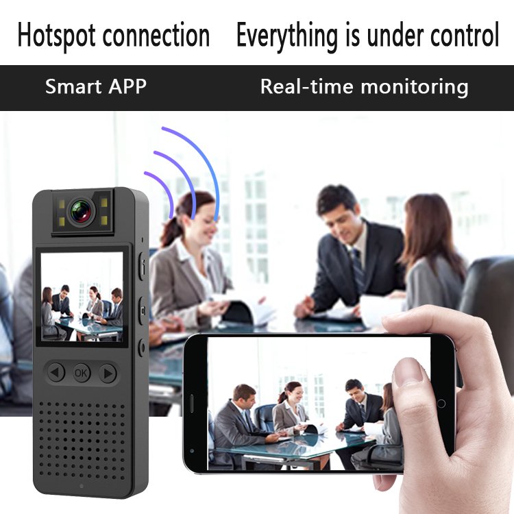 Smart Electronics Gadget 1080P Motion Detection WiFi Body Camera With Microphone and Speaker, Rotatable Digital Video Camera