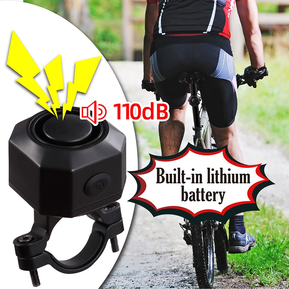 IP65 Waterproof 7 Volume Adjustable 110DB Rechargeable USB Bike Bicycle Electric Motorcycle Anti Theft Vibration Alarm
