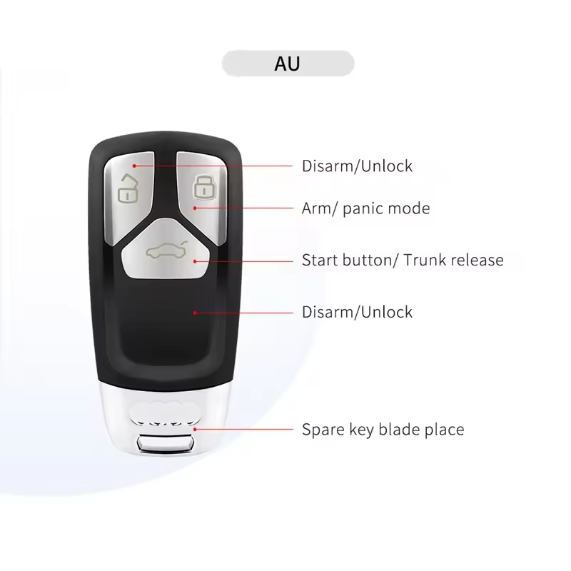 RoadNavi Plug&Play Push Button Starter for All Cars PKE Car Alarm KIT LCD Smart Key Remote Start