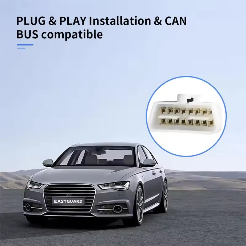 RoadNavi Plug&Play Push Button Starter for All Cars PKE Car Alarm KIT LCD Smart Key Remote Start
