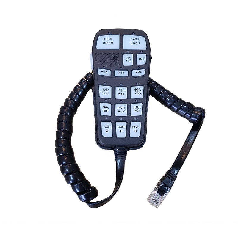 Cheap Price Wired 100 Watt Black Siren with 9 Tones and Microphone for Controlling Speaker Strobe Light bar