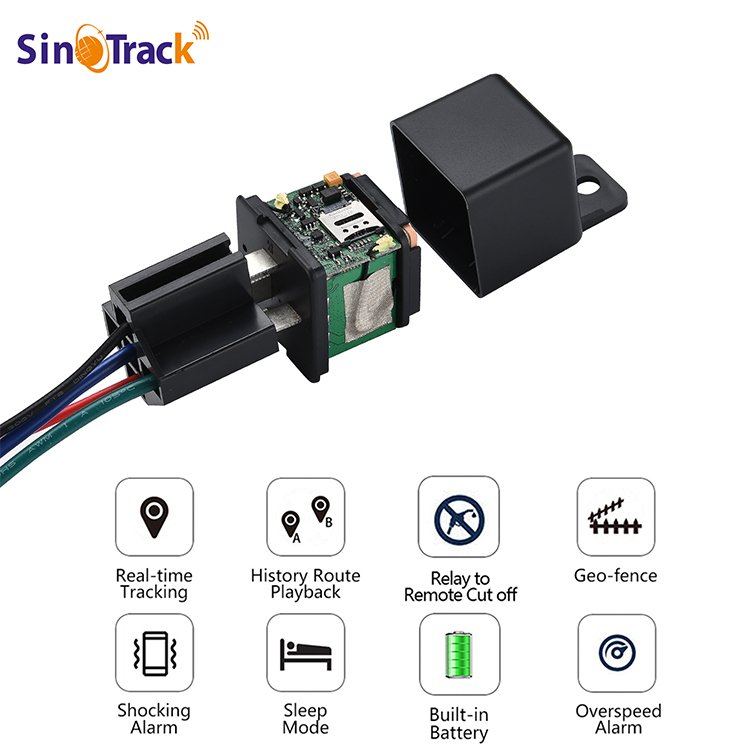 Sinotrack Over Speed Alarm GSM GPS Tracker ST-907 Relay Cut Off Fuel Real-time Tracking System for Car Security