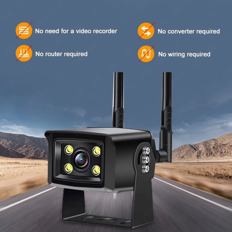 Vehicle Camera System With One 4G 2 WIFI Car Trunk Bus Heavy Duty Blind Spot Detection System 18 LED Vehicle Rear View Camera