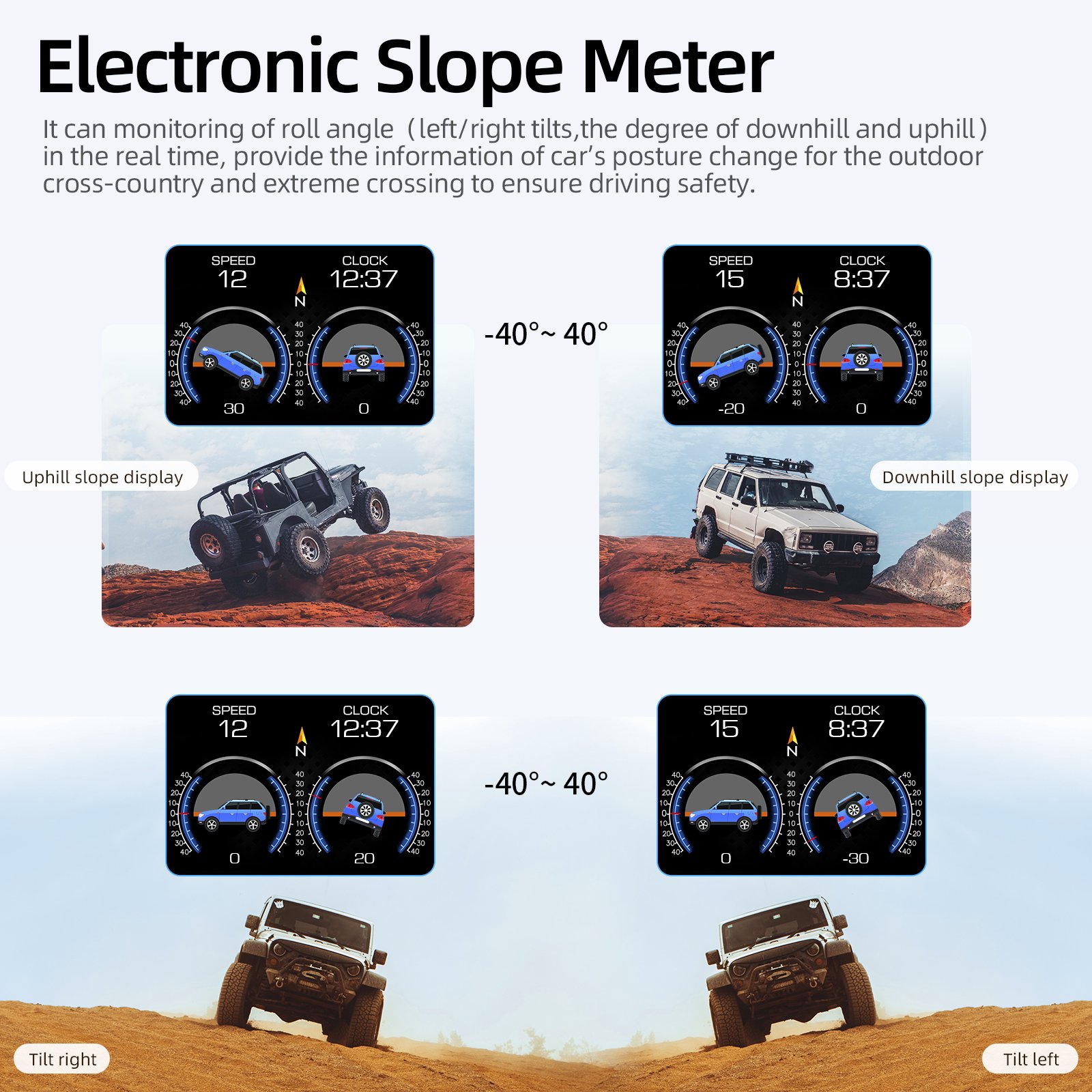 P21 Smart Gauge Head-Up Display LCD Speedometer with Turbo Boost and OBD2 GPS 12 Languages LED Clock for Toyota Cars