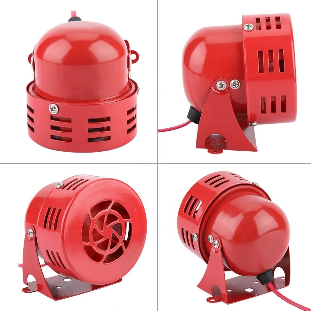 12v Mini 110dB Red Air Raid Siren Horn Speaker Alarm Car Truck Sound Electric Motor Driven Compressed air Horn Loudly Siren Horn