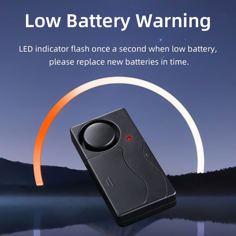Wireless Vibration Alarm with Remote Anti-Theft Alarm Bike/Motorcycle/Vehicle Security Alarm 110db Loud Door and Window Alarm
