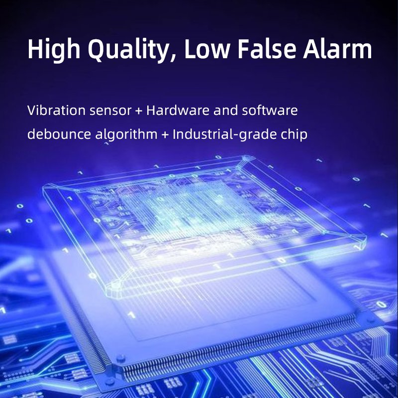 Wireless Vibration Alarm with Remote Anti-Theft Alarm Bike/Motorcycle/Vehicle Security Alarm 110db Loud Door and Window Alarm