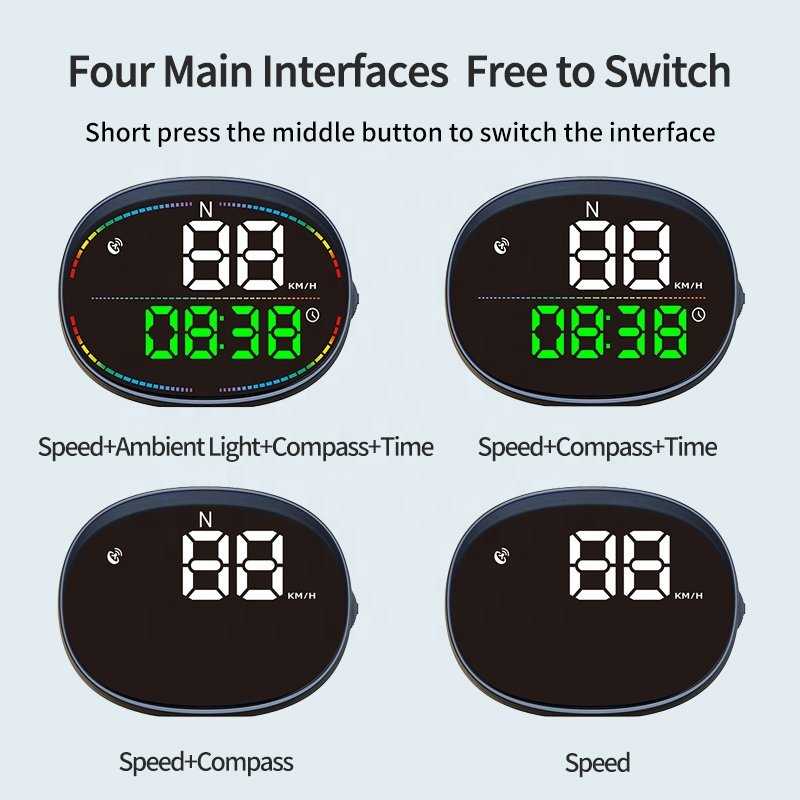 Popular Car Speed HUD H3 GPS USB Hud Head-Up Speed Meter with 1 Year Warranty