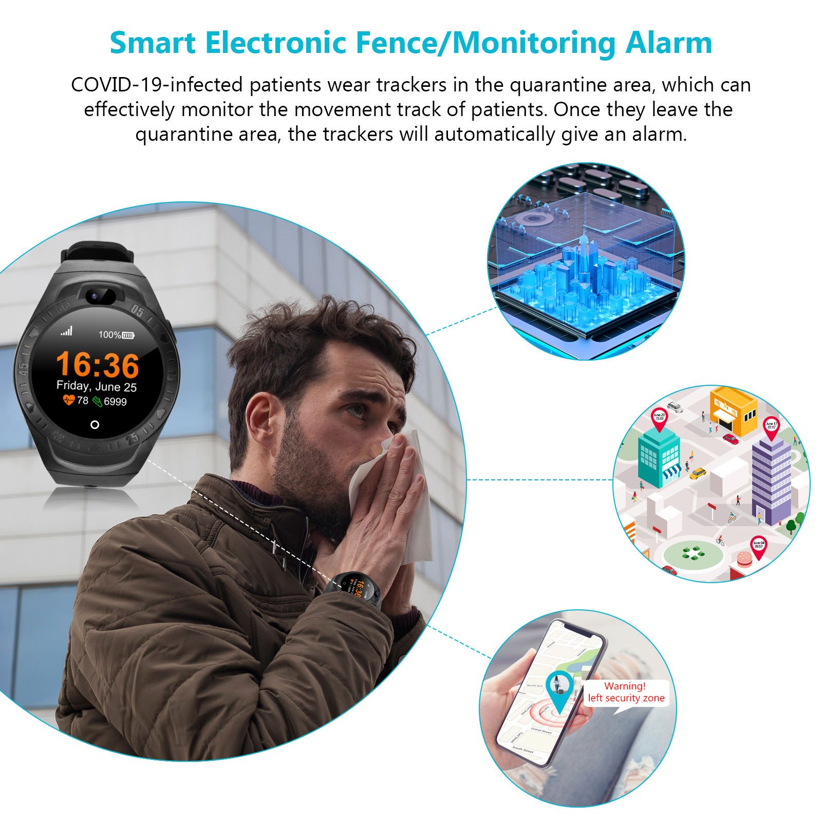 A9 GPS Ankle Bracelet Tracker for Prisoners Offenders with Cut-Off and Anti-Disassembly Alarms 4G & 2G Network PC View