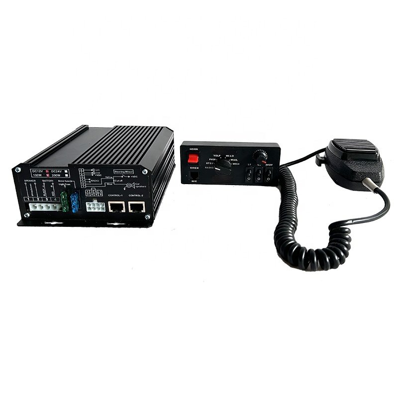 YUANHAO 100w 150w 200w Ambulance Siren 24v Loud Emergency Siren 7 Tones Big Power Sirena 12v Alarm Siren for Emergency Cars