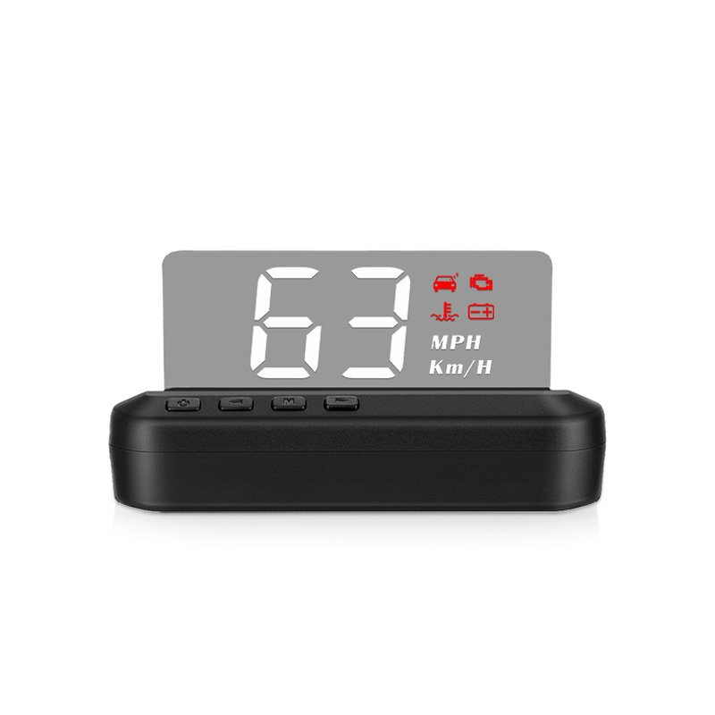 New Auto Electronic Obd2 Gauge Car Hud 3inch C100 Car HUD Wireless HUD Tpms Display OBD2 Speedometer Alarm