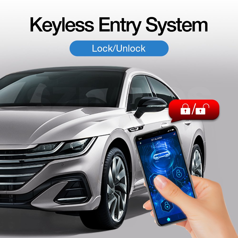 App Control BT Car Alarms Anti-Robbing Anti-Hijacking Central Door Lock Unlock Car Alarm Security System