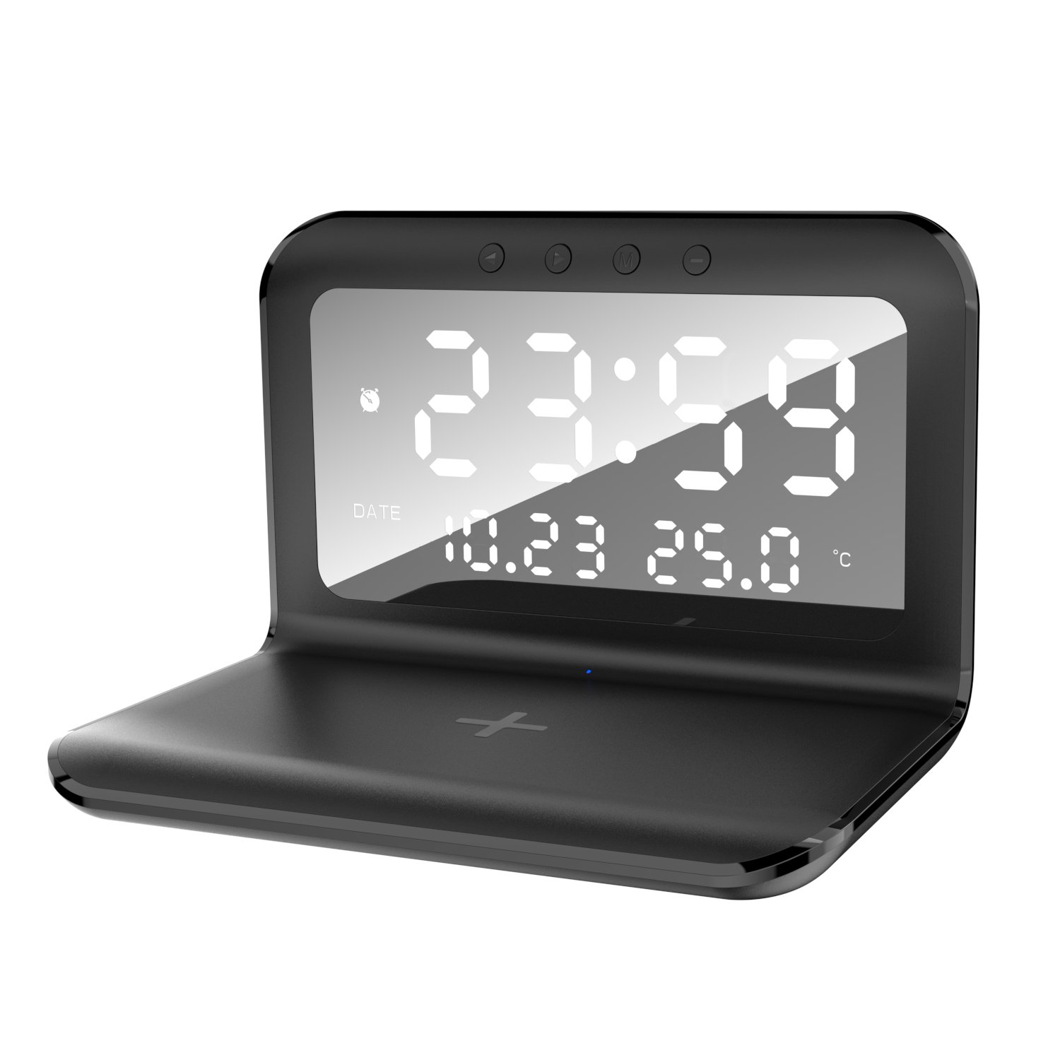 15W Multifunctional Three-in-one Wireless Rechargeable Clock LED Desktop Digital Alarm Clock