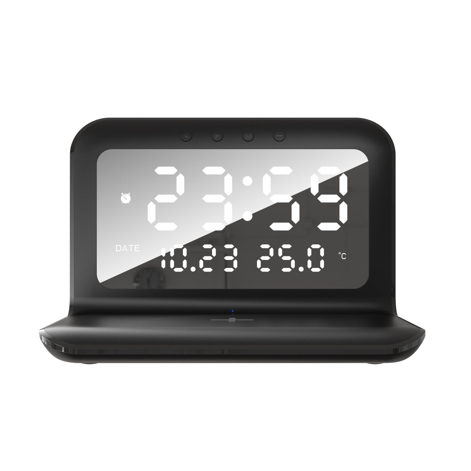 15W Multifunctional Three-in-one Wireless Rechargeable Clock LED Desktop Digital Alarm Clock