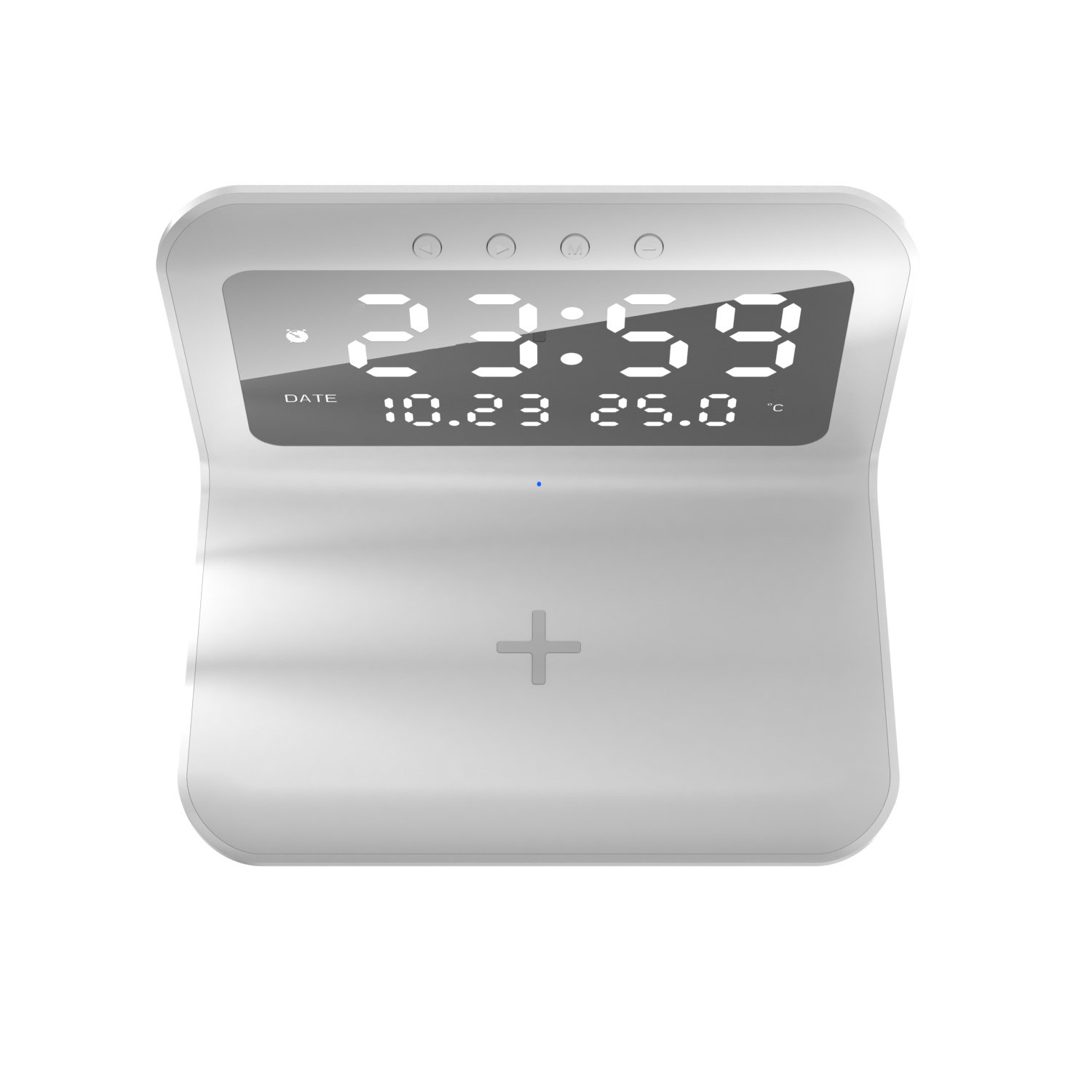 15W Multifunctional Three-in-one Wireless Rechargeable Clock LED Desktop Digital Alarm Clock