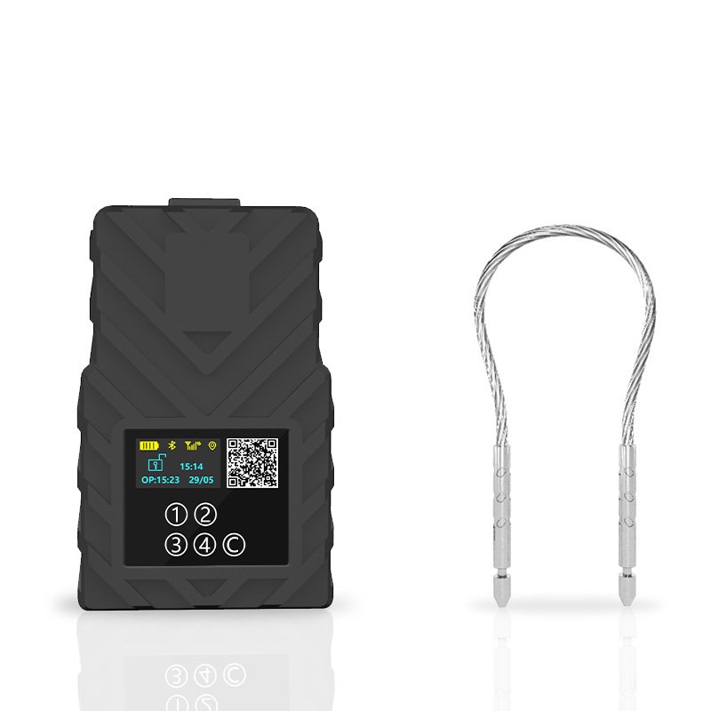Smart Electronic GPS Tracking E-seal BT RFID Truck Door Padlock Container Seal Waterproof IP67 PC Ios Android Unlock