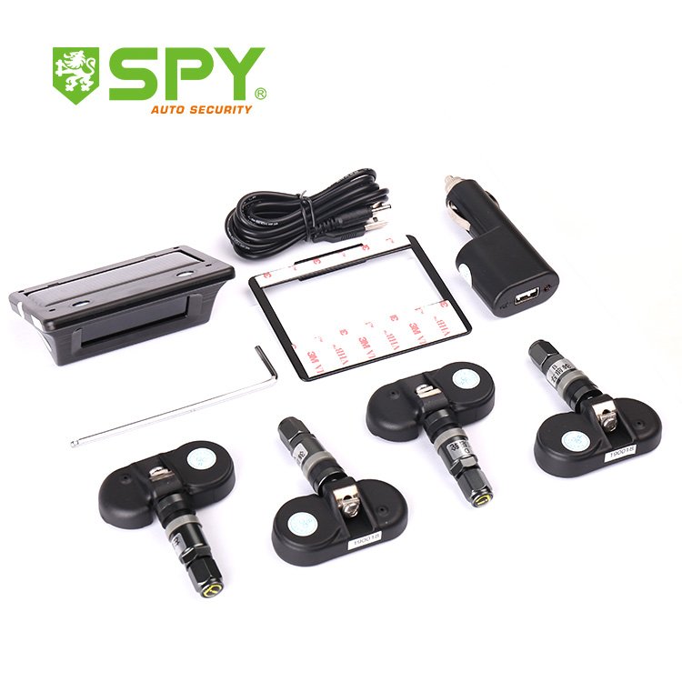 SPY Internal Digital Monitoring Wireless TPMS Tire Pressure Monitoring System Solar TPMS Tire Pressure Monitor With 4 External