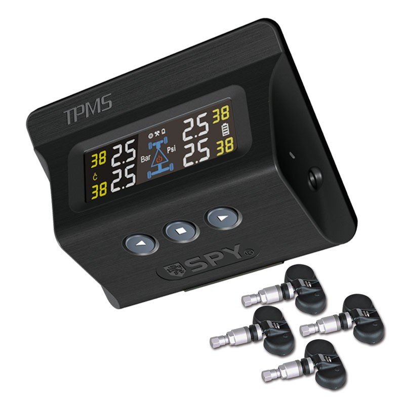 SPY Internal Digital Monitoring Wireless TPMS Tire Pressure Monitoring System Solar TPMS Tire Pressure Monitor With 4 External