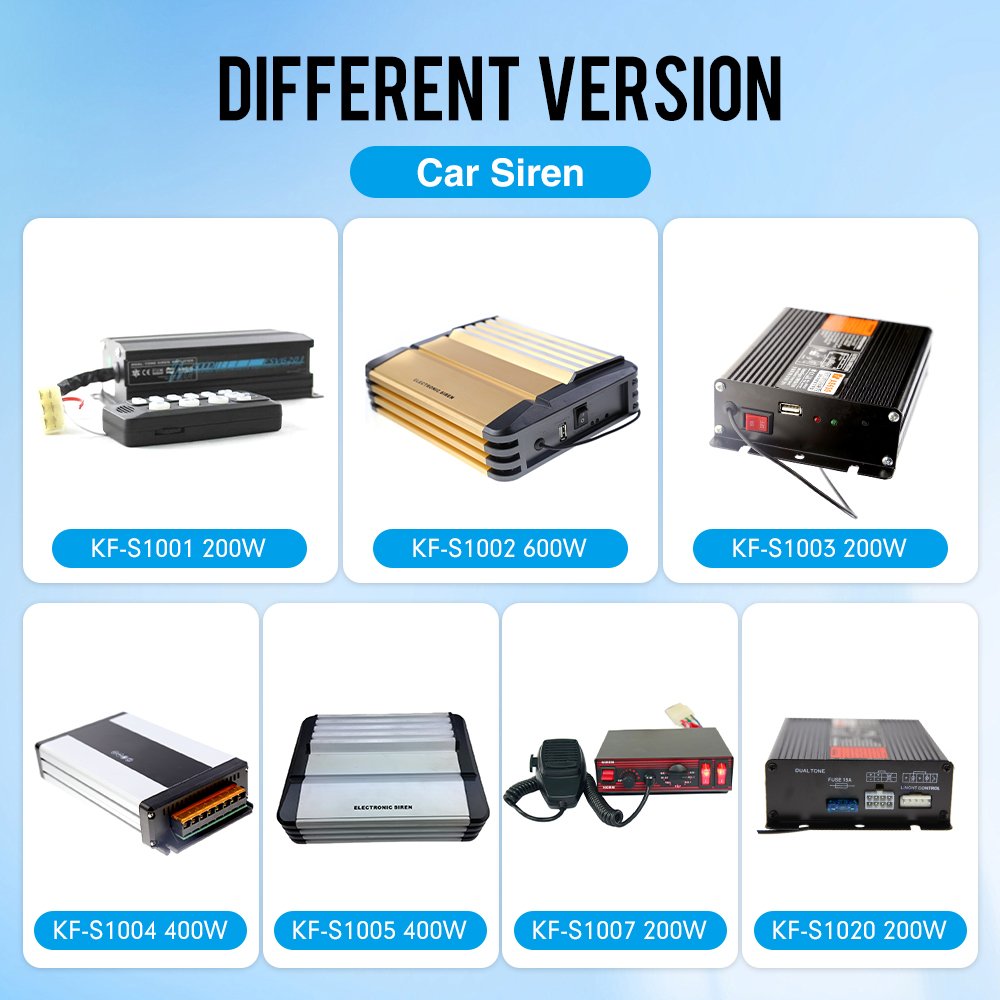Vehicle Warning Horn Car Siren Speaker 100W 200W 300W 12V 7 Loud Sound Microphone Fire Loudspeaker Emergency Alarm System