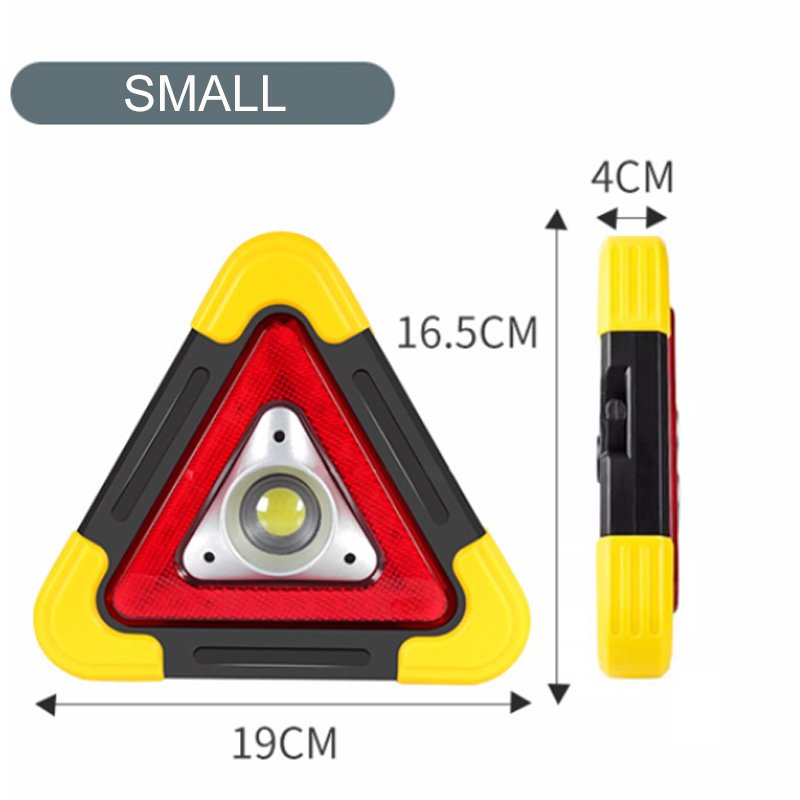 2-IN-1 Solar Emergency Triangular Roadside Warning Light Safety Emergency Breakdown Alarm Lamp Portable Flashing Light on Hand