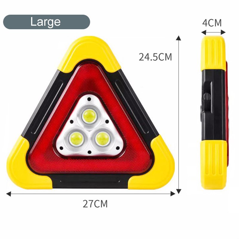 2-IN-1 Solar Emergency Triangular Roadside Warning Light Safety Emergency Breakdown Alarm Lamp Portable Flashing Light on Hand