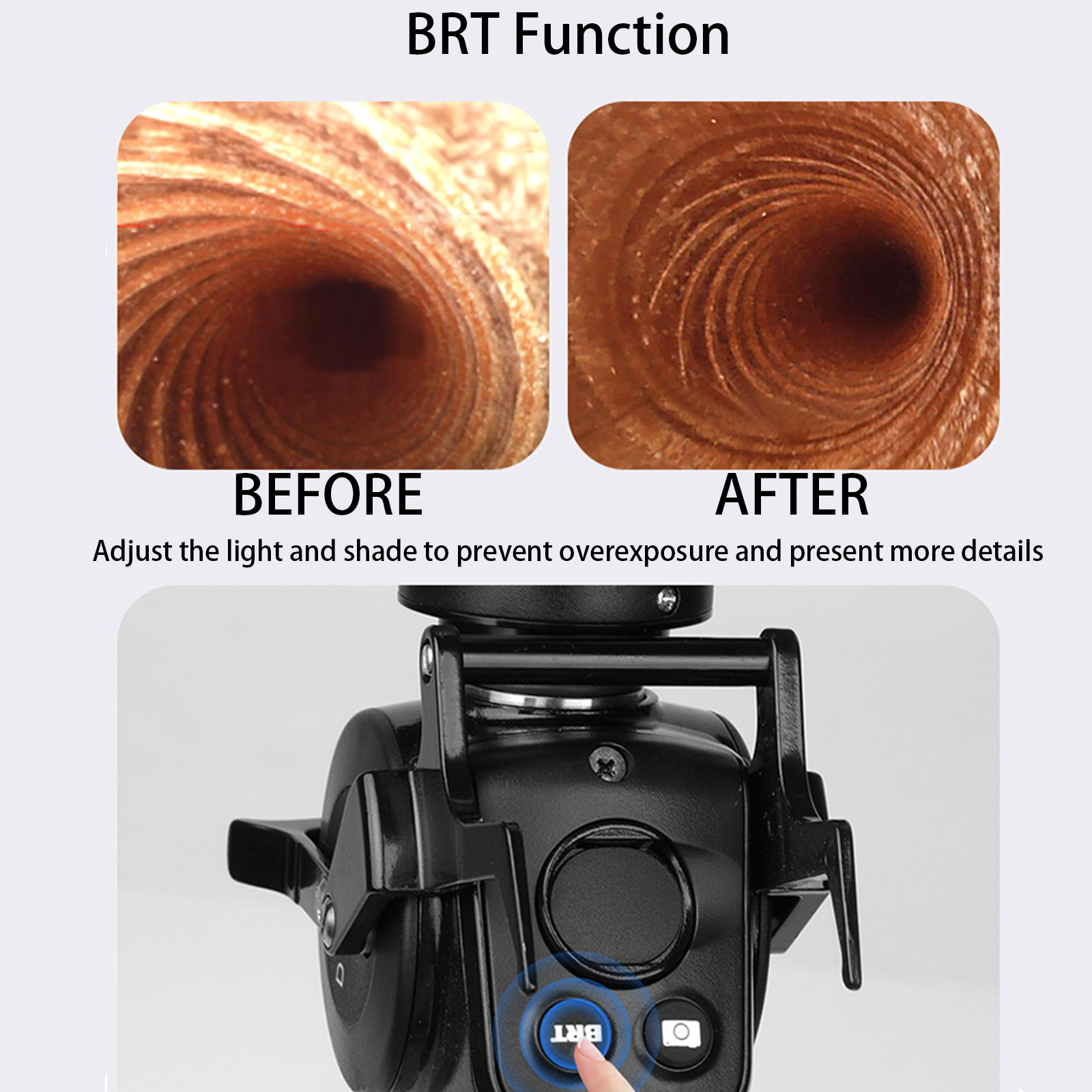 High Temperature Alarm Car Industrial Endoscope 5.5mm Articulating Borescope 1080P 360 Degree Endoscope With Flexible Snake Tube