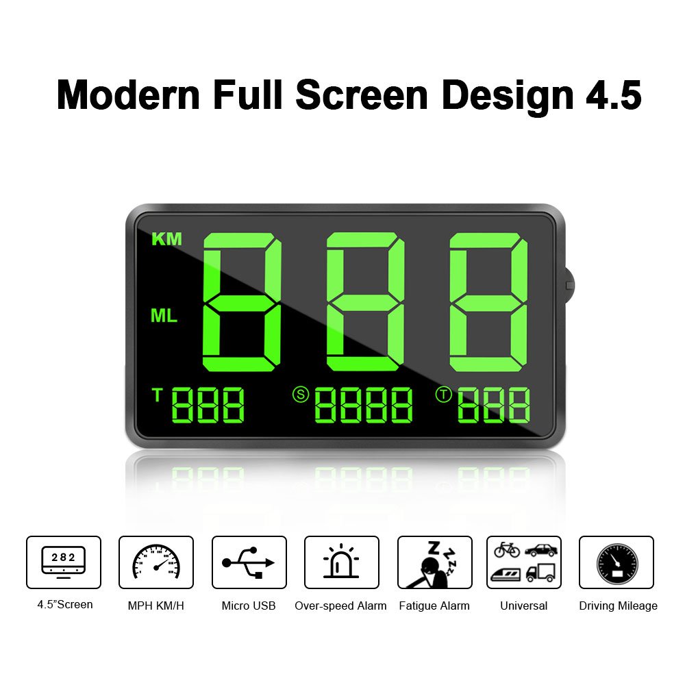 Digital GPS Speedometer C80 with Odometer Simple Head up Display Over Speed Alarm for Car Boat Truck Motorcycle Universal