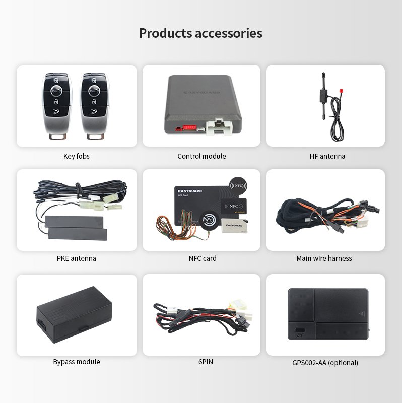 EASYGUARD CAN BUS PKE Remote Starter Fit for Mercedes-Benz 20-22GLE with Original Push Start Button