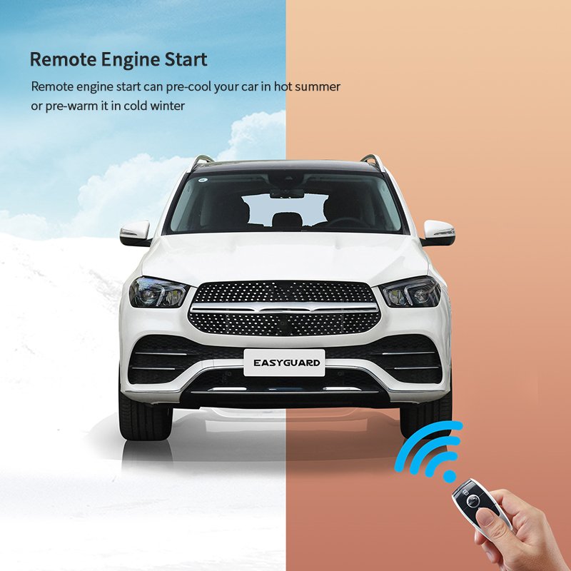 EASYGUARD CAN BUS PKE Remote Starter Fit for Mercedes-Benz 20-22GLE with Original Push Start Button