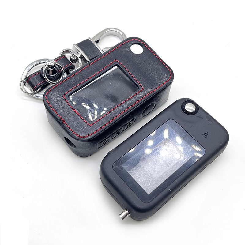 Leather Key Bag Suitable for Starline A92 A94 A95 V63 T94 Folding Car Flip Remote Alarm Folding Keychain Box Cover New Box