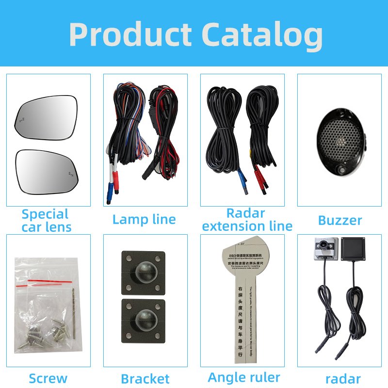 For Toyota Hanlanda Land Cruiser Prado Car Bsd Mirror 24GHz radar lane Change Auxiliary System Bsm Blind Spot Detection System