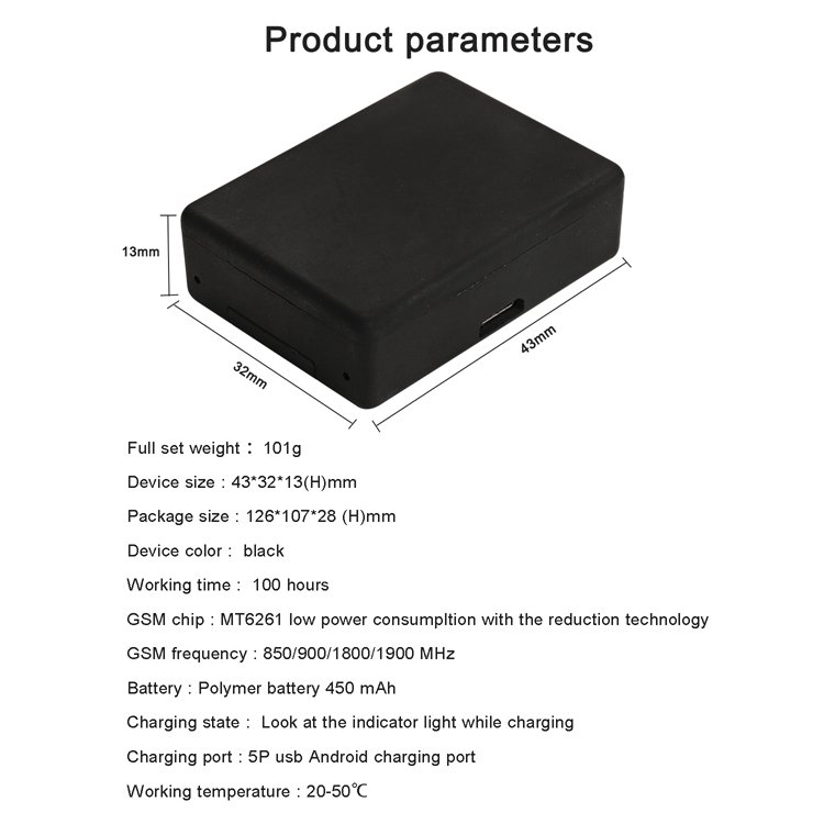 N9 Mini Portable GSM Location Tracker Car GPS Locator Child Elderly Locator Voice Alarm Tracking Device Extra Long Standby