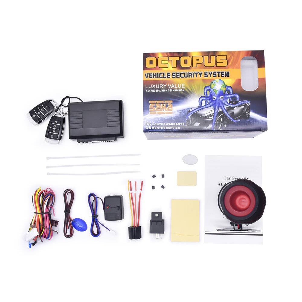Ready to Ship Octopus 433MHz Car Alarm System Anti-Hijacking One Way System in Afrian