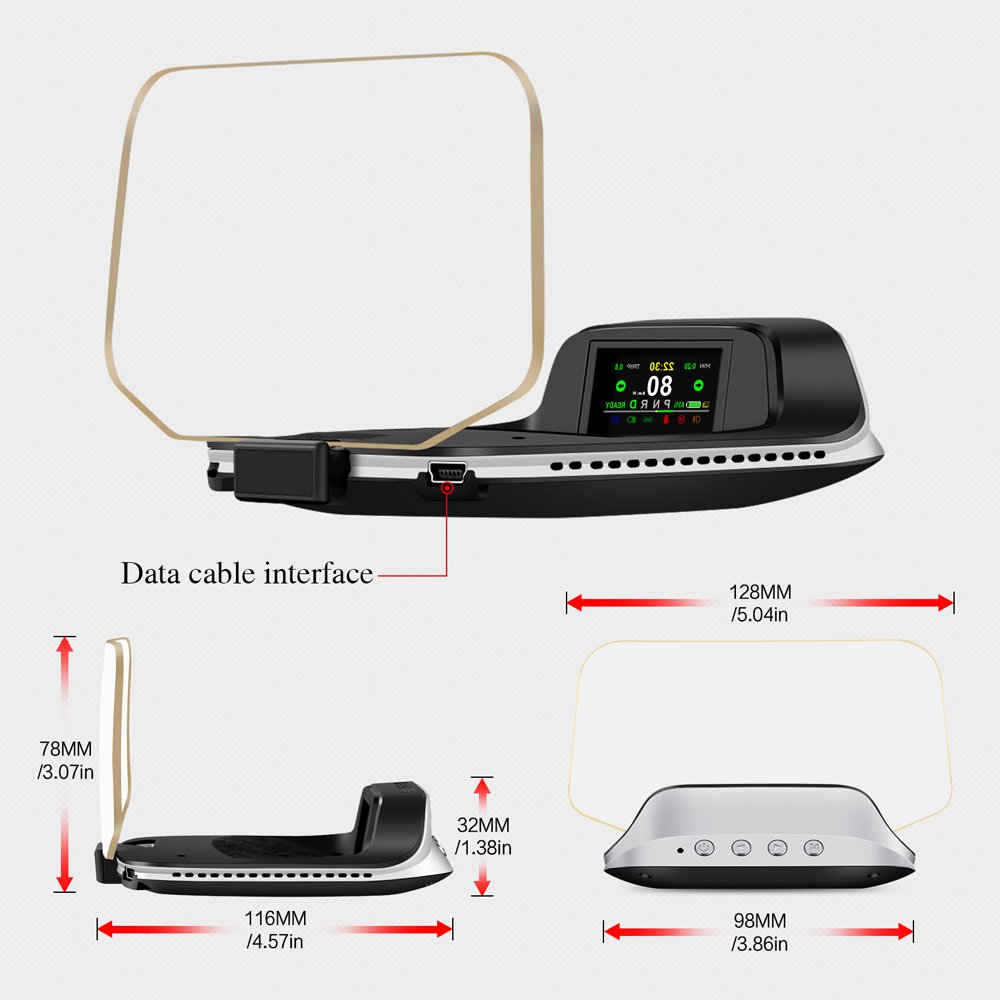 New Auto Diagnostic Tool Car Hud T3 OBD2 Gauge Navigation Head up Display Optical Lens Speed Display