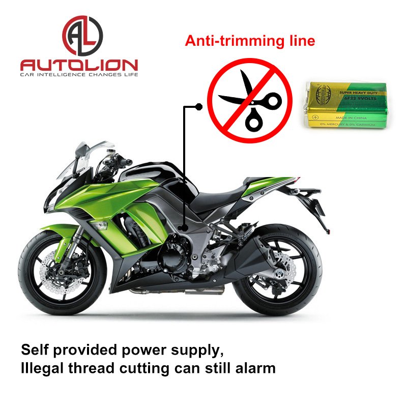 Anti Shearing Motorcycle Bike Anti-theft Alarm Security System Remote Control Engine Start